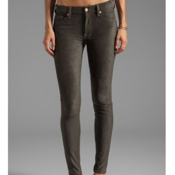 7 For All Mankind Pants - • 7 For All Mankind • Suede Skinny Leggings Jean